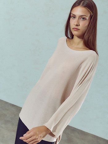 Πουλόβερ μονόχρωμο oversized WU7587.4272+3