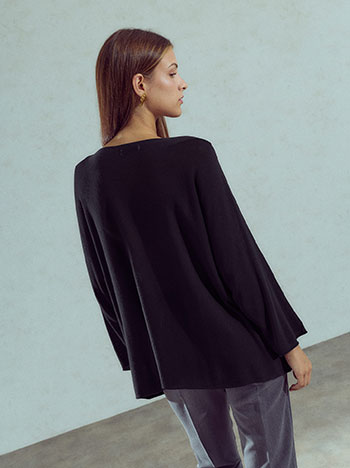 Πουλόβερ μονόχρωμο oversized WU7587.4272+1