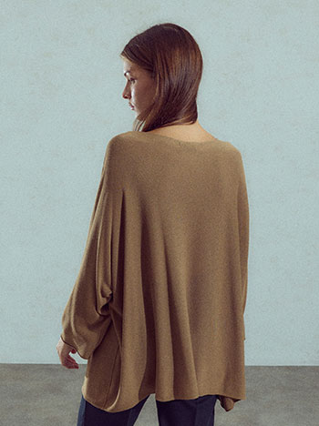 Πουλόβερ μονόχρωμο oversized WU7587.4272+2