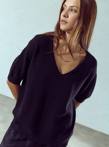 Πουλόβερ μονόχρωμο με βισκόζη WU7587.4302+1