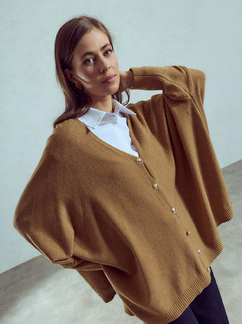 Ζακέτα ασύμμετρη oversized WU7587.5000+2