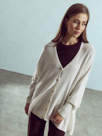 Ζακέτα ασύμμετρη oversized WU7587.5000+4