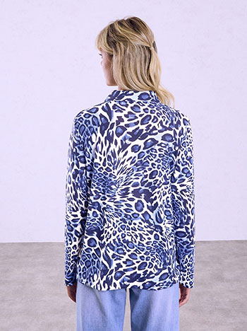Μπλούζα animal print με γιακά WU7616.4069+3