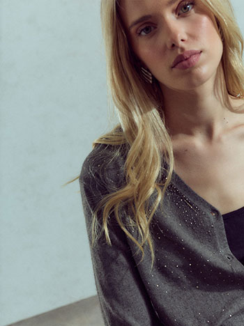Ζακέτα με strass WU7616.5505+2