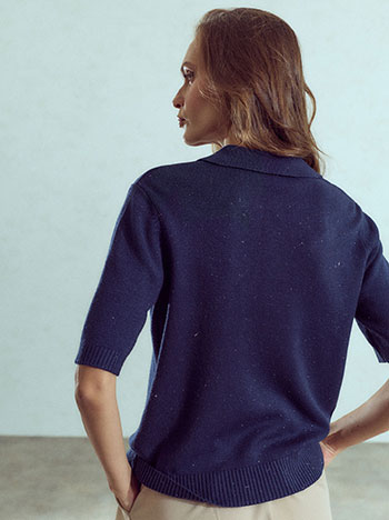 Πουλόβερ κοντομάνικο με glitter WU7642.4329+7