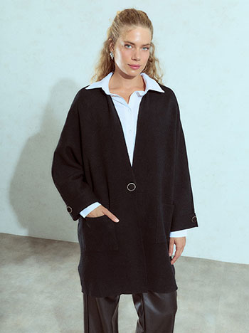 Ζακέτα μακριά oversized WU7642.5551+1