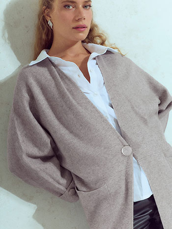 Ζακέτα μακριά oversized WU7642.5551+3
