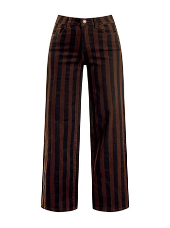 Τζιν wide-leg με ρίγες WU7643.1689+1