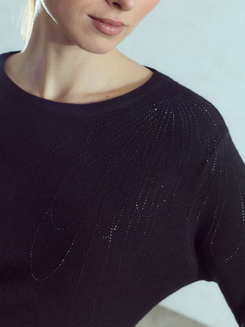 Φόρεμα πλεκτό με strass WU7693.8226+1