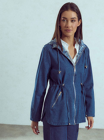 Μπουφάν denim αναστρέψιμο WU7911.6928+1