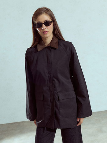 Μπουφάν parka με κοτλέ γιακά WU874.6036+1