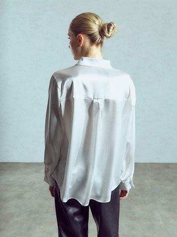 Πουκάμισο σατέν με ανάγλυφα κουμπιά WU9844.3817+1
