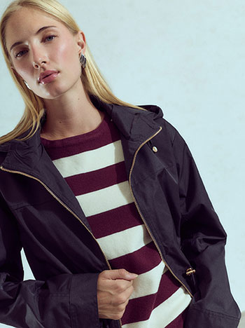 Μπουφάν parka μονόχρωμο WU9844.6878+1