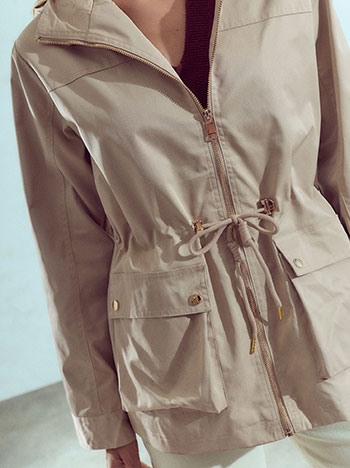 Μπουφάν parka μονόχρωμο WU9844.6878+3