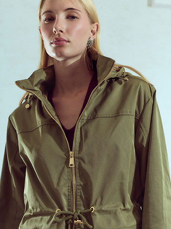 Μπουφάν parka μονόχρωμο WU9844.6878+4