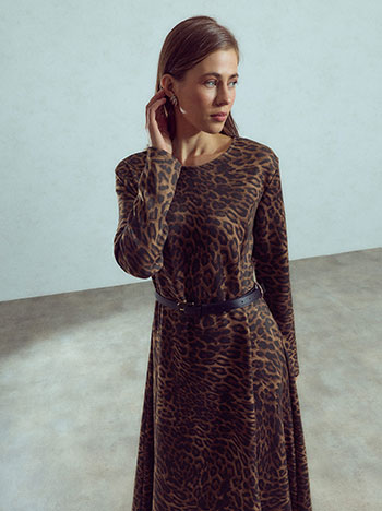 Φόρεμα με animal print WU9844.8212+1