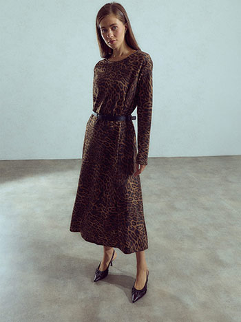 Φόρεμα με animal print WU9844.8212+1